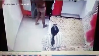 Hubby's Homie Stuffs His Cheating Wife's Tight Pussy On CCTV While He's At Work - Leaked