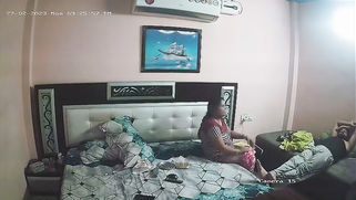 Horny Desi Wifey Slips Off Her Silky Satin Salwar and Flaunts Huge Bare Tits on CCTV | XXX Video on AllSex.XXX