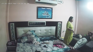 Horny Desi Wifey Slips Off Her Silky Satin Salwar and Flaunts Huge Bare Tits on CCTV | XXX Video on AllSex.XXX