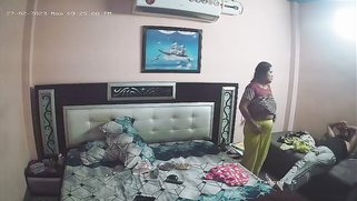 Horny Desi Wifey Slips Off Her Silky Satin Salwar and Flaunts Huge Bare Tits on CCTV | XXX Video on AllSex.XXX