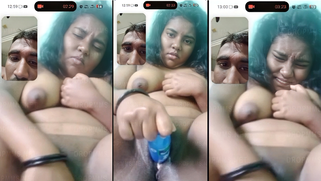 Slutty Desi Wifey Rubs Her Dripping Pussy To Girl-On-Girl Smut, Cuck Hubby Gawks