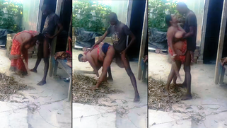 Village Desi Auntie Gets Pounded Standing Up And Gulps Cum Own Son-In-Law While Hiding Round The Corner