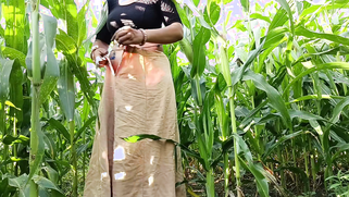 Naked bhabhi rides her devar's thick cock in the corn field, bouncing like a wild mare | XXX Video on AllSex.XXX