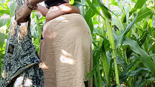 Naked bhabhi rides her devar's thick cock in the corn field, bouncing like a wild mare | XXX Video on AllSex.XXX