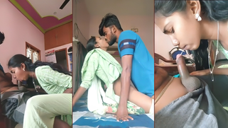 Tamil bro and sis homemade tape leaks online, she sucks his cock then gets fucked