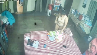 Thick desi MILF caught absolutely fucking nude on CCTV cam changing clothes leaked viral