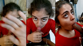 Desi IELTS coed babe deepthroats her instructor's fat cock in leaked phone MMS video