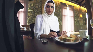 Busty Arab chick spreads legs and gets pussy penetrated balls deep