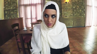 Busty Arab chick spreads legs and gets pussy penetrated balls deep | XXX Video on AllSex.XXX