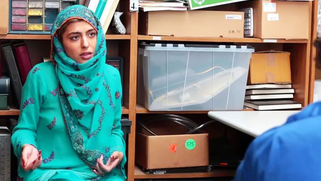 XXX hijab sex: Busty wife from United Arab Emirates suck big cock