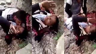 Threesome outdoor indian XXX sex video