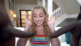 Melody Parker demonstrates how she can have oral sex with two BBCs