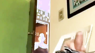 Stepmom caught stepson masturbating in the room and goes for his cock