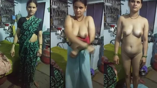Desi porn watch as XXX village bhabi open her saree and show everything