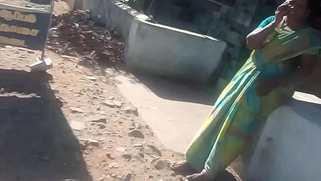 SATIN SILK SAREE DESI AUNTY FINGERING HER PUSSY IN PUBLIC | XXX Video on AllSex.XXX